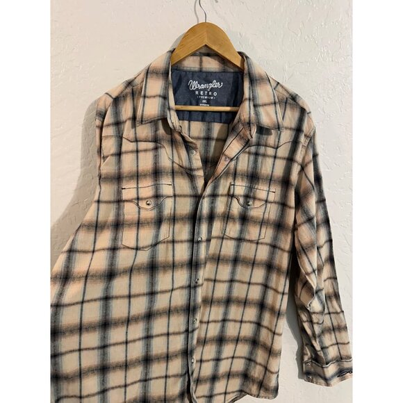 Wrangler Men’s Xxl Retro Western Snap Plaid Shirt - Picture 6 of 12
